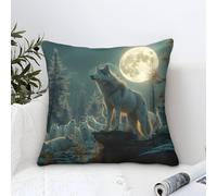 LKBASOEGD 3D Printed Wolf Throw Pillow Covers Square Throw Pillow Garden Cushion Super Soft Pack of 1 for Sofa Couch Bed 40x40cm
