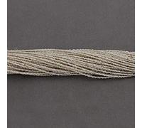 LKBEADS 1 Strand Natural White Silverite Faceted Tiny Rondelles - Looks Like Black Diamond 2mm 12.5 Inches