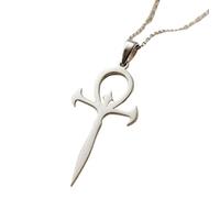 LKBEADS 925 Sterling Silver Ankh Minimalist Pendant Necklace In Cross Shape With 18 Inch Cable Chain Silver Plated Charm Meaningful Jewelry |LKD_3DM_00884