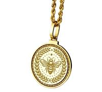 LKBEADS 925 Sterling Silver April Birthflower Engraved Round 28mm Pendant Necklace Silver Plated Charm For Men & Women With 18 Inch Cable Handmade Jewelry |LK_ENGP_0866