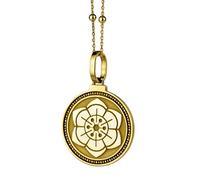 LKBEADS 925 Sterling Silver Belarus Minsk Skyline City Map Engraved Round 28mm Pendant Necklace Gold Plated Charm For Men & Women With 18 Inch Cable Handmade Jewelry |LK_ENGP_0683