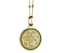 LKBEADS 925 Sterling Silver Belgian Tervuren Herding Dog Engraved Round 28mm Pendant Necklace Gold Plated Charm For Men & Women With 18 Inch Cable Handmade Jewelry |LK_ENGP_0635