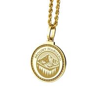LKBEADS 925 Sterling Silver Corgi, Herding Dog Engraved Round 28mm Pendant Necklace Gold Plated Charm For Men & Women With 18 Inch Cable Handmade Jewelry |LK_ENGP_0610