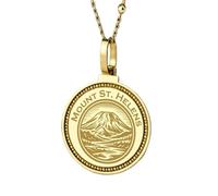LKBEADS 925 Sterling Silver Dance Japanese Symbol Engraved Round 28mm Pendant Necklace Gold Plated Charm For Men & Women With 18 Inch Cable Handmade Jewelry |LK_ENGP_0500