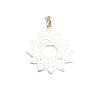 LKBEADS 925 sterling silver heart chakra necklace. small yoga charm. petite yogi pendant gift. simple zen dainty delicate everyday jewelry.| with 18 inch chain |silver plated |LKGP_03022