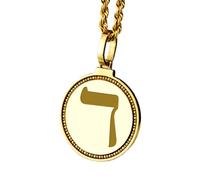 LKBEADS 925 Sterling Silver Howling wolf Engraved Round 28mm Pendant Necklace Gold Plated Charm For Men & Women With 18 Inch Cable Handmade Jewelry |LK_ENGP_0170