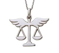 LKBEADS 925 Sterling Silver Justice Scales Minimalist Pendant Necklace In Fancy Shape With 18 Inch Cable Chain Silver Plated Charm Meaningful Jewelry |LKD_3DM_00808