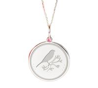 LKBEADS 925 sterling silver karma necklace.inspirational jewelry. inspiring quote motto affirmation. small simple word pendant. yogi yoga charm| with 18 inch chain |silver plated |LK_PNK_02512
