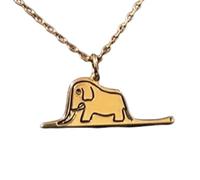 LKBEADS 925 Sterling Silver Le Petit Prince Minimalist Pendant Necklace In Fancy Shape With 18 Inch Cable Chain Gold Plated Charm Meaningful Jewelry |LKD_3DM_00251