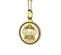 LKBEADS 925 Sterling Silver Nautical North Star Compass Engraved Round 28mm Pendant Necklace Gold Plated Charm For Men & Women With 18 Inch Cable Handmade Jewelry |LK_ENGP_0539