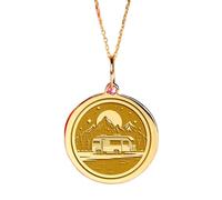 LKBEADS 925 sterling silver necklace 22-24mm|18 inch chain | camping pendant | camper van necklace | dainty camping charm|gold plating handmade jewelry |LK_PNK_02047