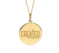 LKBEADS 925 sterling silver necklace 22-24mm|18 inch chain | created with a purpose necklace | bible verse pendant | bible verse ephesians|gold plating handmade jewelry |LK_PNK_02062
