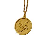 LKBEADS 925 sterling silver necklace 22mm|18 inch chain|swan |abstract bird |massif animal |tiny swan engraved charm |minimalist |sister|gold plating handmade jewelry |LK_PNK_01734
