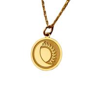 LKBEADS 925 sterling silver necklace 24mm |18 inch chain | eclipse necklace | sun pendant | sunshine pendant | solar eclipse pendant | sun necklace|gift|gold plating handmade jewelry |LK_PNK_01166