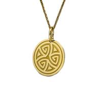 LKBEADS 925 sterling silver necklace 28mm|18 inch chain | plated triskelion pendant| triskele necklace| dainty celtic knot jewelry| triple spiral charm| trisquelion necklace|gold plating |LKGP_00221