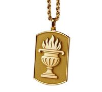 LKBEADS 925 Sterling Silver Sacred Heart 3D Pendant Necklace In Rectangle Shape With 18 Inch Cable Chain Gold Plated Charm Meaningful Jewelry |LKD_3DM_00118