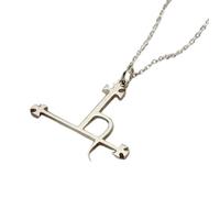 LKBEADS 925 Sterling Silver Seal Of Lilith Minimalist Pendant Necklace In Fancy Shape With 18 Inch Cable Chain Silver Plated Charm Meaningful Jewelry |LKD_3DM_00936
