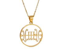 LKBEADS 925 Sterling Silver Seal Of Sallos Minimalist Pendant Necklace In Round Shape With 18 Inch Cable Chain Gold Plated Charm Meaningful Jewelry |LKD_3DM_00935