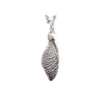 LKBEADS 925 sterling silver single maple seed pod necklace. small nature tree pendant gardener arborist charm delicate dainty new life jewelry| with 18 inch chain |silver plated |LKGP_02965