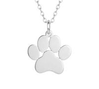 LKBEADS 925 sterling silver smallpaw print necklace pet pride |LK_NLC_02615 | pendant animal lover gift love charm simple petite delicate pawprint dog cat jewelry with 18 inch chain