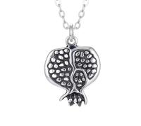 LKBEADS 925 sterling silver smallpomegranate necklace. fruit |LK_NLC_02657 | love charm. petite food pendant. chef gift. simple delicate dainty everyday jewelry with 18 inch chain