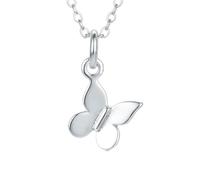 LKBEADS 925 sterling silver super butterfly necklace.delicate |LK_NLC_03170 | charm petite simple everyday jewelry origami dainty wings nature pendant with 18 inch chain silver