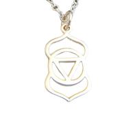 LKBEADS 925 sterling silver third eye chakra necklace small yoga charmyogi pendant gift simple zen dainty delicate everyday jewelry | with 18 inch chain |silver plated |LKGP_03037