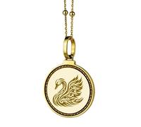 LKBEADS 925 Sterling Silver Tirana Albania Skyline Map Engraved Round 28mm Pendant Necklace Gold Plated Charm For Men & Women With 18 Inch Cable Handmade Jewelry |LK_ENGP_0736