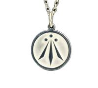 LKBEADS 925 sterling sliver | awen celtic symbol pendant necklace | druid | with 18 inch chain pen. size- 24mm | dainty birthday silver plating unisex |LKGP_02446