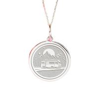 LKBEADS 925 sterling sliver | camping pendant necklace | camper van | with 18 inch chain pen. size- 24mm | dainty charm silver plating handmade unisex jewelry |LK_PNK_02317