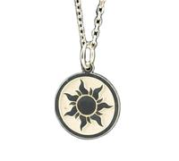 LKBEADS 925 sterling sliver | magic sun pendant necklace | celestial jewelry | with 18 inch chain pen. size- 24mm | sunburst wax seal esoteric silver plating unisex |LK_PNK_02457
