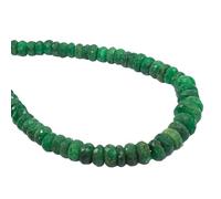 LKBEADS AAA+ rare quality natural emerald 7x4-13x6mm gemstone 16 inch necklace | faceted stone tyre shape,green color | beaded necklace | handmade jewelry | for gift unisex |LK_NSLF_00218