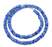 LKBEADS AAA+ rare quality natural lapis lazuli 6mm gemstone 17 inch necklace | smooth stone tyre shape,blue color | beaded necklace | handmade jewelry | for gift unisex |LK_NSLF_00577