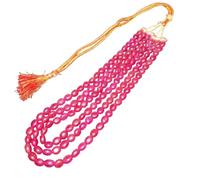 LKBEADS AA rare quality natural ruby 10x9-9x8mm gemstone 18 inch necklace | smooth stone oval shape,ruby color | beaded necklace | handmade jewelry | for gift unisex |LK_NSLF_00200
