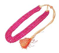 LKBEADS AA rare quality natural ruby 8x5mm gemstone 18 inch necklace | curved stone pumkin shape,ruby color | beaded necklace | handmade jewelry | for gift unisex |LK_NSLF_00202