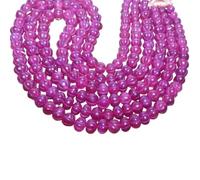 LKBEADS AA rare quality natural ruby 9x6-7x5mm gemstone 20 inch necklace | curved stone pumkin shape,pink color | beaded necklace | handmade jewelry | for gift unisex |LK_NSLF_00175