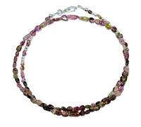LKBEADS AAA+ rare quality natural watermelon tourmaline 3mm gemstone 17 inch necklace | smooth stone fancy shape,multi color | beaded necklace | handmade jewelry |LK_NSLF_00318