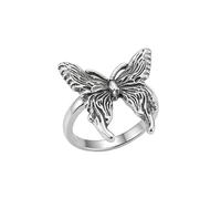 LKBEADS Adjustable Stainless Steel Butterfly Ring Nature Inspired Boho Vintage Elegant Statement Band Unisex Mens Womens Fashion Jewelry |LK_0044_BBL