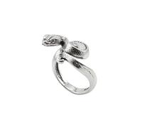 LKBEADS Adjustable Stainless Steel Snake Wrap Ring Serpent Statement Band Nature Inspired Reptile Gothic Open Finger Fashion Accessory Durable Unisex |LK_0095_BDR