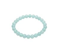 LKBEADS Amazonite Quartz Bracelet For Women Men Unisex 7 Inch Stretch Beaded Crystal Jewelry Calm Healing Energy Balance Meditation Gift
