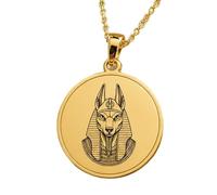 LKBEADS Anu od of Afterlife Engraving Pendant Necklace Made In 925 Sterling Silver Gold Plated Charm With 18 "Cable Chain Handmade Jewelry For Men Women |LKD_EGP_00625