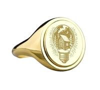 LKBEADS cabin light bulb signet ring| fantasy jewelry| oval engraved winter forest surreal gift| 925 sterling silver gold plated |LK_PDR_00577_7.5