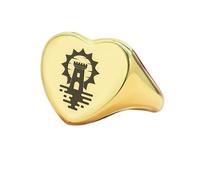 LKBEADS castle ring in heart shape | 925 sterling silver gold plated | gift jewelry,vintage style signet ring's hypoallergenic handmade jewellery|LK_PDR_00935_5.5