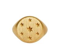 LKBEADS celestial stars signet ring for men & women| shooting ring| round pinky galaxy jewelry| universe| 925 sterling silver gold plated |LK_PDR_00210_10