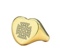LKBEADS celtic cross ring in heart shape | 925 sterling silver gold plated | gift jewelry,vintage style signet ring's hypoallergenic handmade jewellery|LK_PDR_01528_11