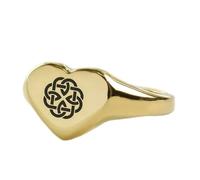 LKBEADS celtic symbol ring in heart shape | 925 sterling silver gold plated | gift jewelry,vintage style signet ring's hypoallergenic handmade jewellery|LK_PDR_01482_11.5