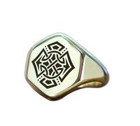 LKBEADS celtic symbol ring in hexagon shape | 925 sterling silver silver plated | gift jewelry,vintage style signet ring's hypoallergenic handmade jewellery|LK_PDR_01529_12