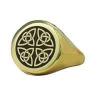 LKBEADS celtic symbol ring in round shape | 925 sterling silver gold plated | gift jewelry,vintage style signet ring's hypoallergenic handmade jewellery|LK_PDR_01526_11