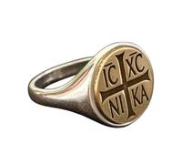 LKBEADS christian eastern orthodox cross ring| ic xc nika signet religious pinky jesus christ jewelry women| gift for him and her| 925 sterling silver silver plated |LK_PDR_00785_7.5