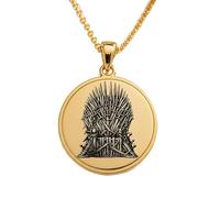 LKBEADS Classical Greek Philosopher Engraving Pendant Necklace Made In 925 Sterling Silver Gold Plated Charm With 18 "Cable Chain Jewelry For Men Women |LKD_EGP_00696
